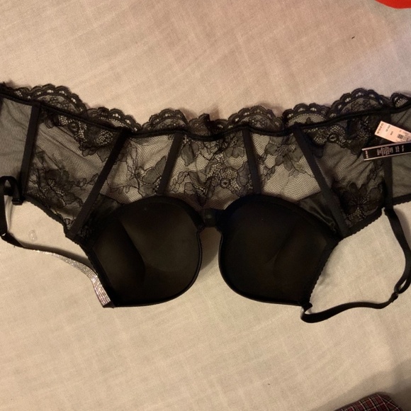Victoria Secret BLING Very Sexy Bombshell Add-2-Cups Push-Up Corset Bra 34B NWT - Picture 11 of 16
